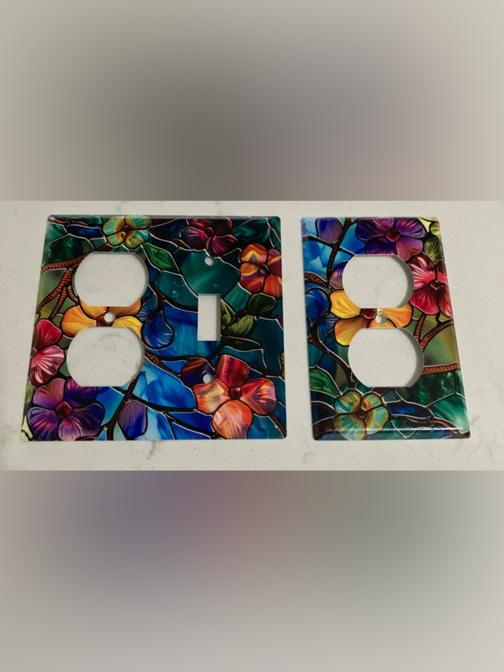 🌺NEW Pretty Colorful Floral Wall Outlet/Switch Plate Covers